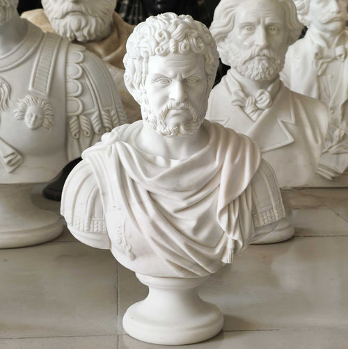 Emperor Caracalla white Carrara marble bust